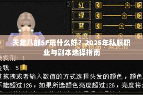 天龙八部SF玩什么好？2025年私服职业与副本选择指南