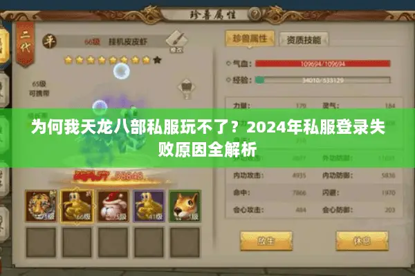 为何我天龙八部私服玩不了？2024年私服登录失败原因全解析
