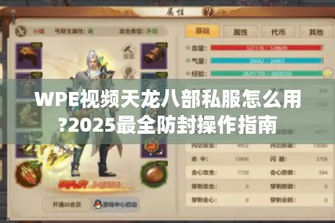 WPE视频天龙八部私服怎么用?2025最全防封操作指南