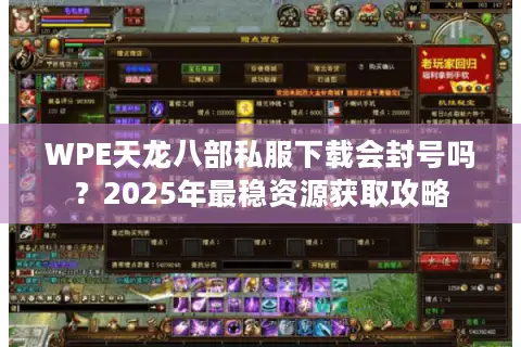 WPE天龙八部私服下载会封号吗？2025年最稳资源获取攻略