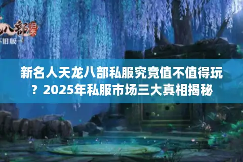 新名人天龙八部私服究竟值不值得玩？2025年私服市场三大真相揭秘