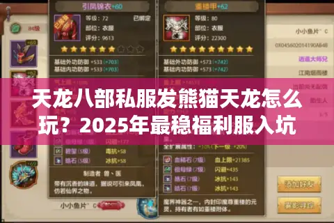 天龙八部私服发熊猫天龙怎么玩?2025年最稳福利服入坑指南 天龙八部私服发熊猫天龙怎么玩?2025年最稳福利服入坑指南