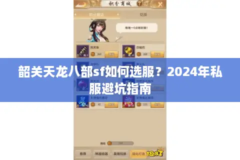 韶关天龙八部sf如何选服？2024年私服避坑指南