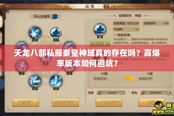 天龙八部私服秦皇神域真的存在吗？高爆率版本如何避坑？