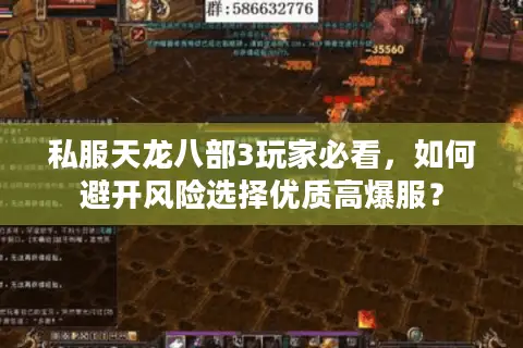 私服天龙八部3玩家必看,如何避开风险选择优质高爆服? 私服天龙八部3玩家必看,如何避开风险选择优质高爆服?