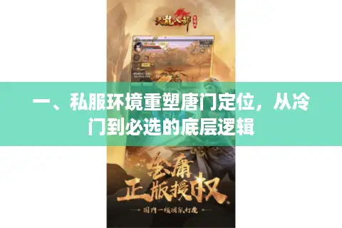 一、私服环境重塑唐门定位,从冷门到必选的底层逻辑 一、私服环境重塑唐门定位,从冷门到必选的底层逻辑