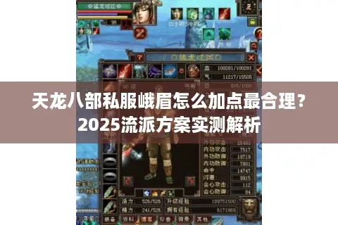 天龙八部私服峨眉怎么加点最合理？2025流派方案实测解析