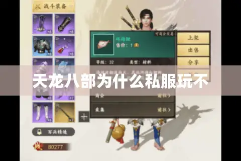 天龙八部为什么私服玩不