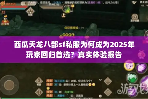 西瓜天龙八部sf私服为何成为2025年玩家回归首选?真实体验报告 西瓜天龙八部sf私服为何成为2025年玩家回归首选?真实体验报告