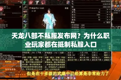 天龙八部不私服发布网？为什么职业玩家都在抵制私服入口