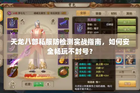 天龙八部私服防检测实战指南,如何安全畅玩不封号? 天龙八部私服防检测实战指南,如何安全畅玩不封号?