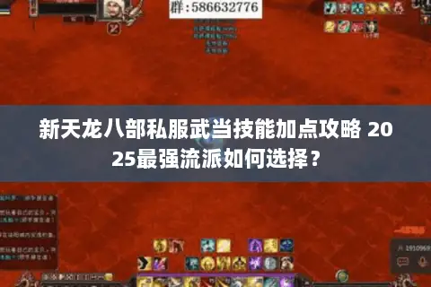 新天龙八部私服武当技能加点攻略 2025最强流派如何选择? 新天龙八部私服武当技能加点攻略 2025最强流派如何选择?